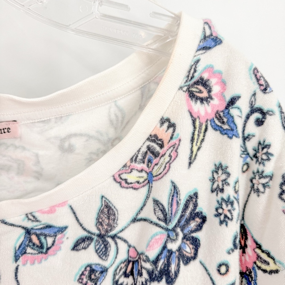 Juicy Couture Short Sleeve Floral Tee - Pink, Blue, White - Picture 3 of 5